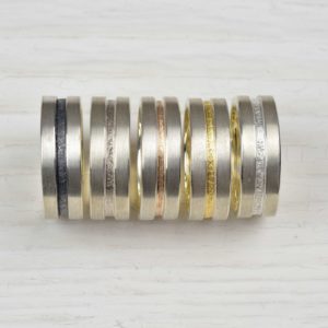 sterling silver and 18ct gold rings