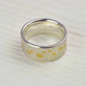 sterling silver and fine gold ring