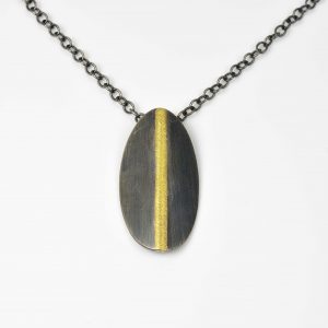 silver and finegold pendant and chain